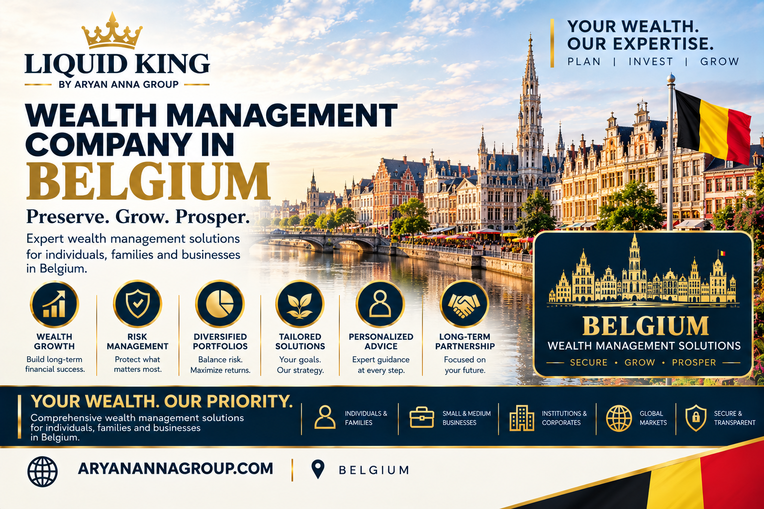 Wealth Management Company in Belgium providing investment portfolio management, financial planning and wealth preservation services